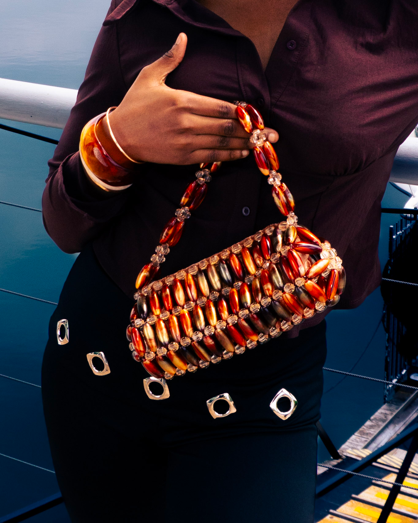 BROWN AYRA SHOULDER BAG