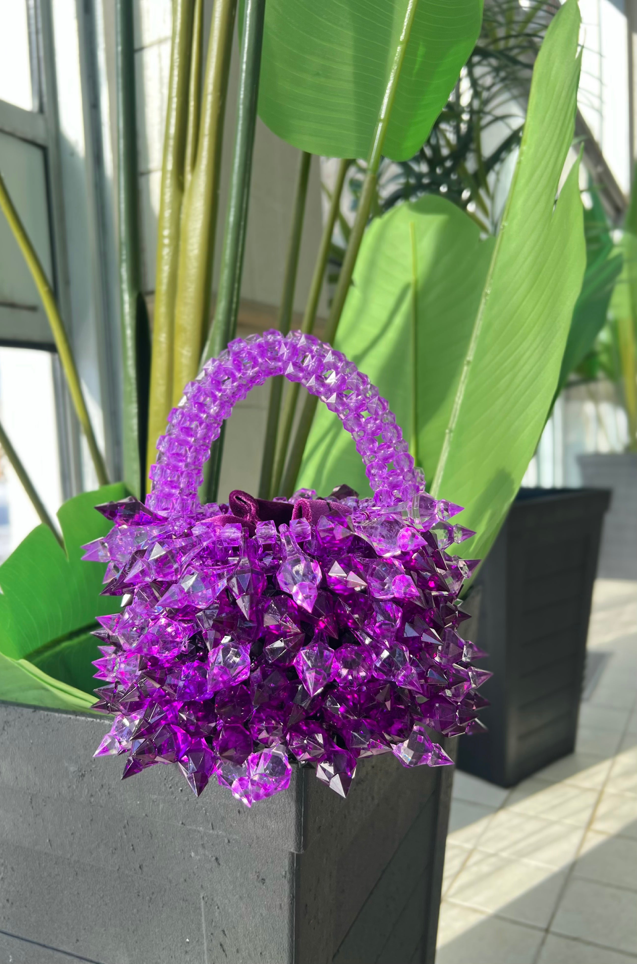 PURPLE ABIKE BUCKET BAG