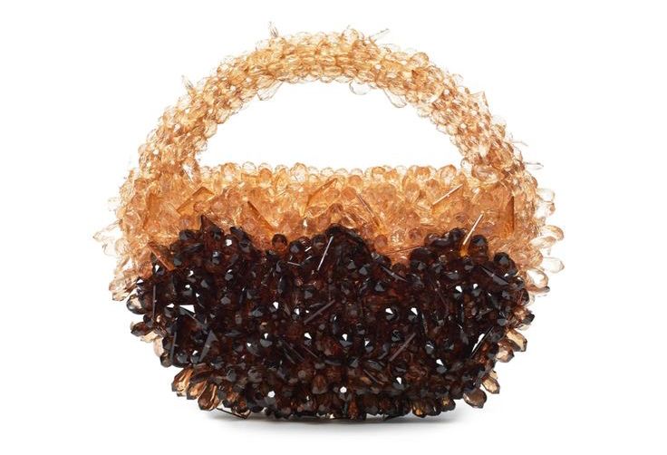 BROWN MIX MOON BAG